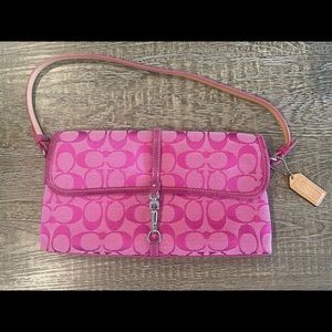 Coach clip Demi pink signature K3M-6348